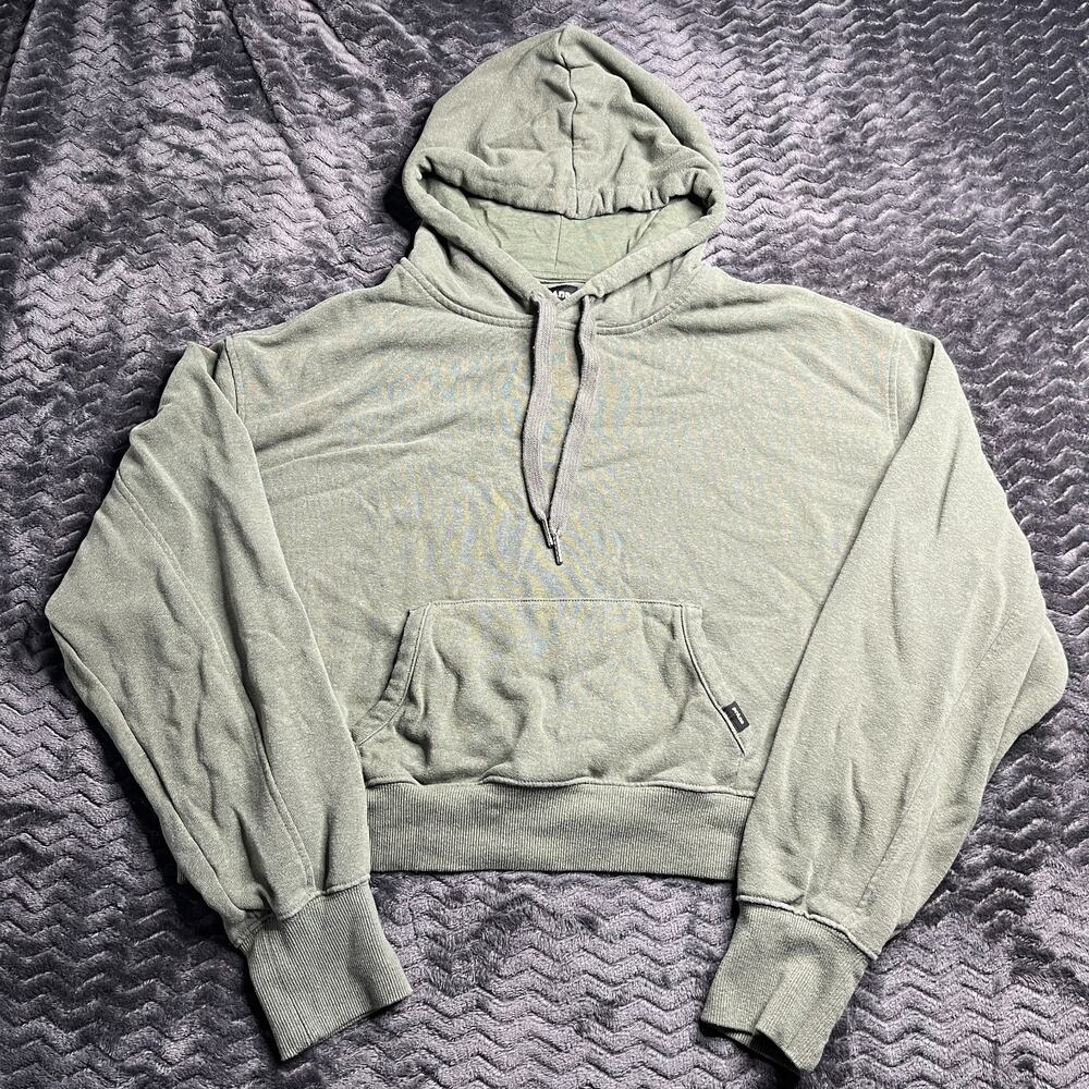 Prana Hoodie Womens XL Green Sweatshirt Slouchy Short Pullover